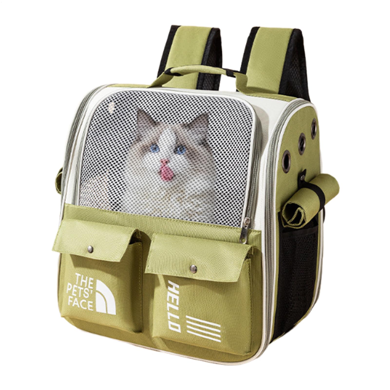 rucksäcke Geräumiger Tragerucksack für kleine bis mittelgroße Katzen und | Welpen-Rucksack für kleine und mittelgroße Hunde und Kleintiere, für alle Outdoor-Aktivitäten