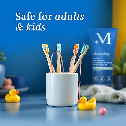 Miniatura 25 de BASIC CONCEPTS Raspador de lengua (2 paquetes) doble cabezal de raspado, reduce el mal aliento (estuches de viaje incluidos), limpiadores de lengua