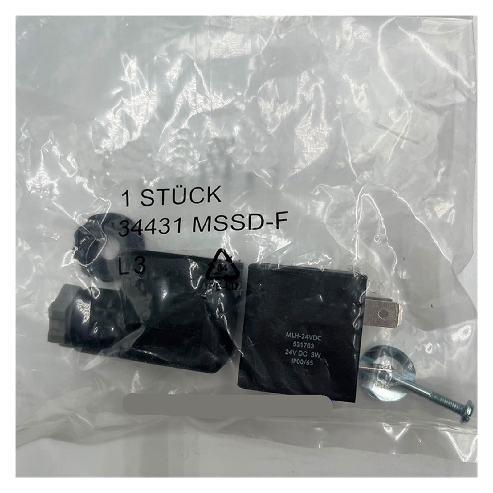 MSSD-F 34431 douille d'électrovanne connecteur bobine 3 pin 24v 230v