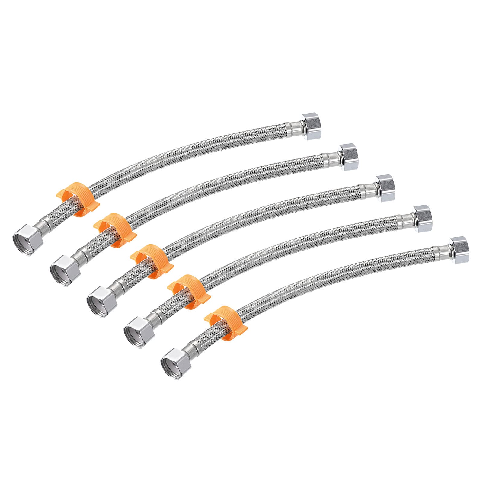 Flexible G1/2 femelle tressé 30cm pour robinet uxcell lot de 5 pcs