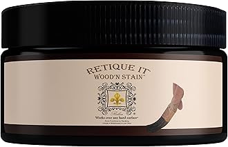 Retique It Wood'nStain Liquid Wood Gel Stain for Furniture, Cabinets, Flooring, Cement, Front, Garage Doors Even Decking, 8 oz, 93 Red Mahogany