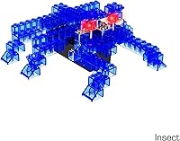 Vista 7 de E-Blox 4 en 1 Power Blox Builder STEM Kit (46 piezas), colorido juego de bloques de construcción con luz LED, construir 4 estructuras 3D, gran