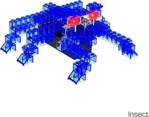 Miniatura 7 de E-Blox 4 en 1 Power Blox Builder STEM Kit (46 piezas), colorido juego de bloques de construcción con luz LED, construir 4 estructuras 3D, gran