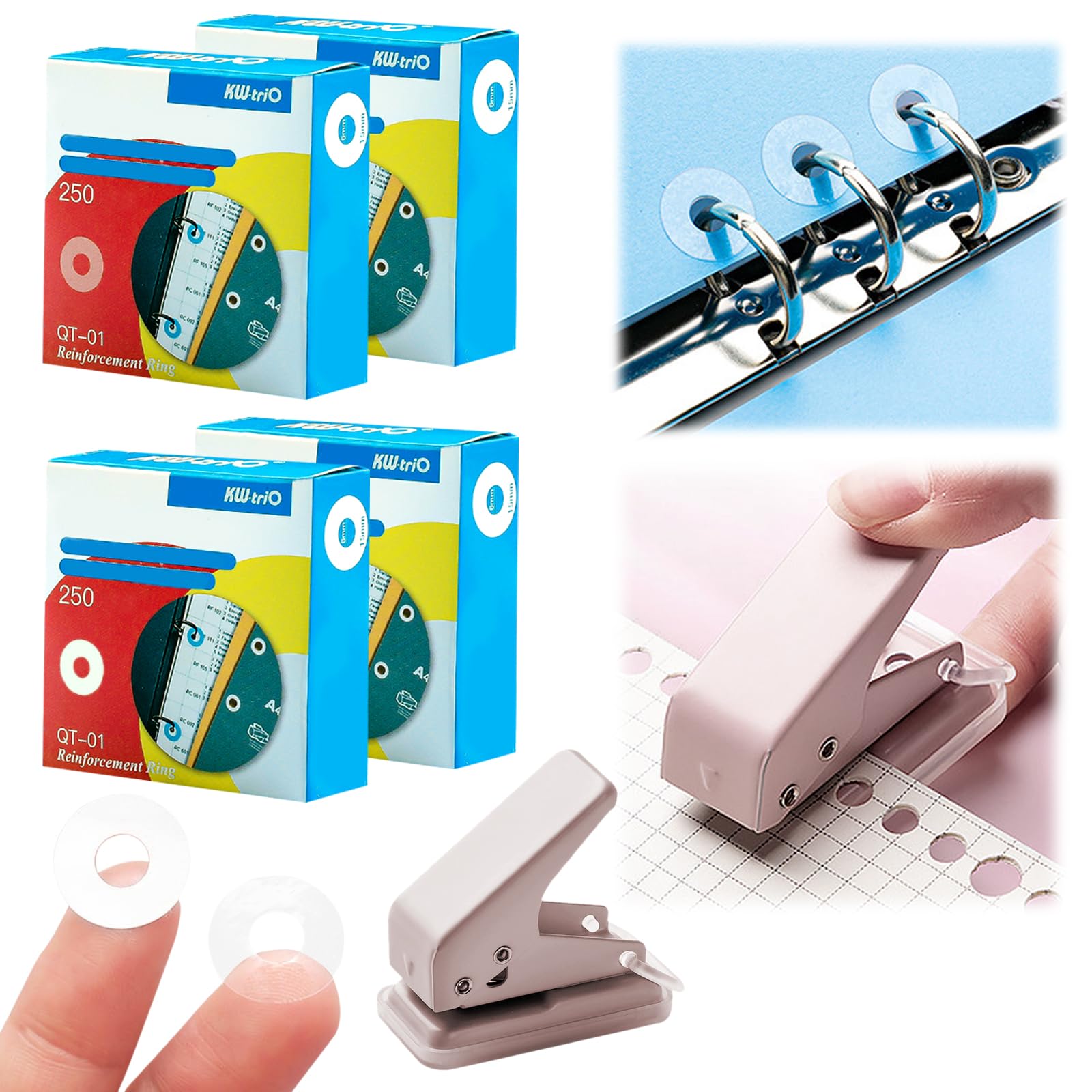 PLATEYTR Perforationsset 501-teilig - Mit Locher Und Verstärkungsringen