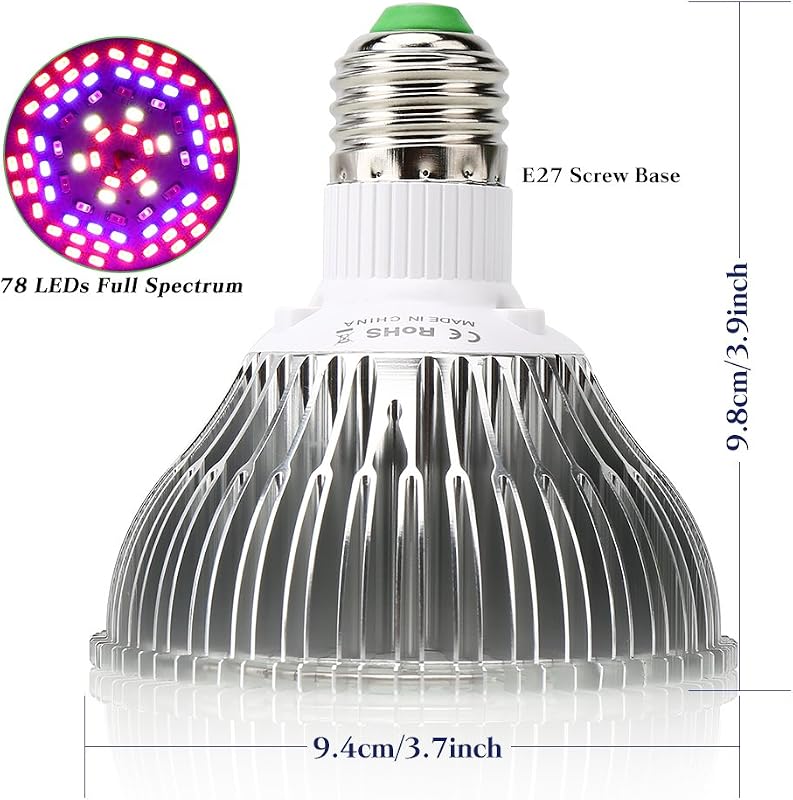 Esbaybulbs LED Növénylámpa E27 Teljes Spektrum Növekedési Fény