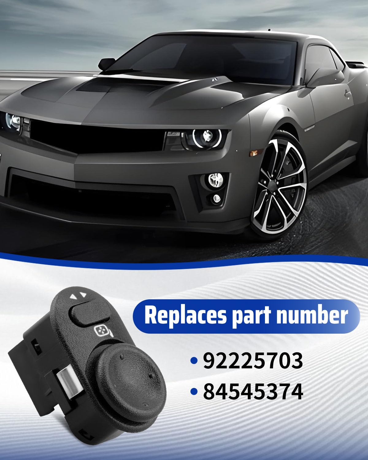 Power Mirror Switch Control Left Driver Side Fit for Chevrolet Camaro 2010-2015, Replace 92225703 84545374