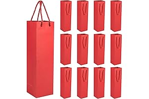 HRX 6-Pack Red Paper Wine Tote Bags for 1 Bottle: Your Perfect...