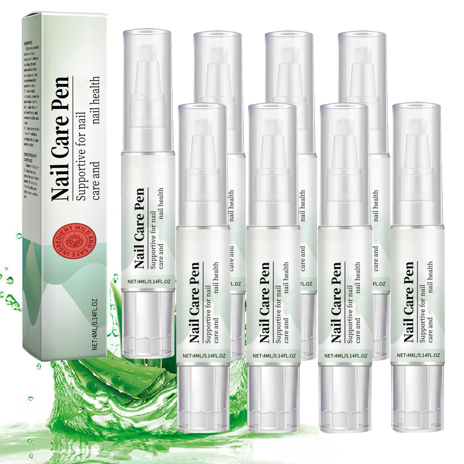 Nail Care Pen Nagelpilz Stift, Das Original, Kosmetische Pflege Bei Nagelpilzinfektion Schnell & Effektiv, Mit Teebaumöl, Vitamin E & Aloe Vera (8 PCS)