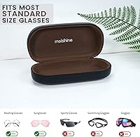 Vista 81 de molshine Estuche rígido de cuero para lentes de sol, funda clásica para gafas grandes para mujeres y hombres,Gafas de sol