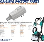 ELEGRP G1215PA G20PAS Patented Auto Monitoring GFCI Replacement Plug Assembly, Auto Reset 15A Grounded 3 Wires 3 Prongs for Smart Toilet, Power Pressure Washer, Pool Pump etc, UL, 1 Pack, White