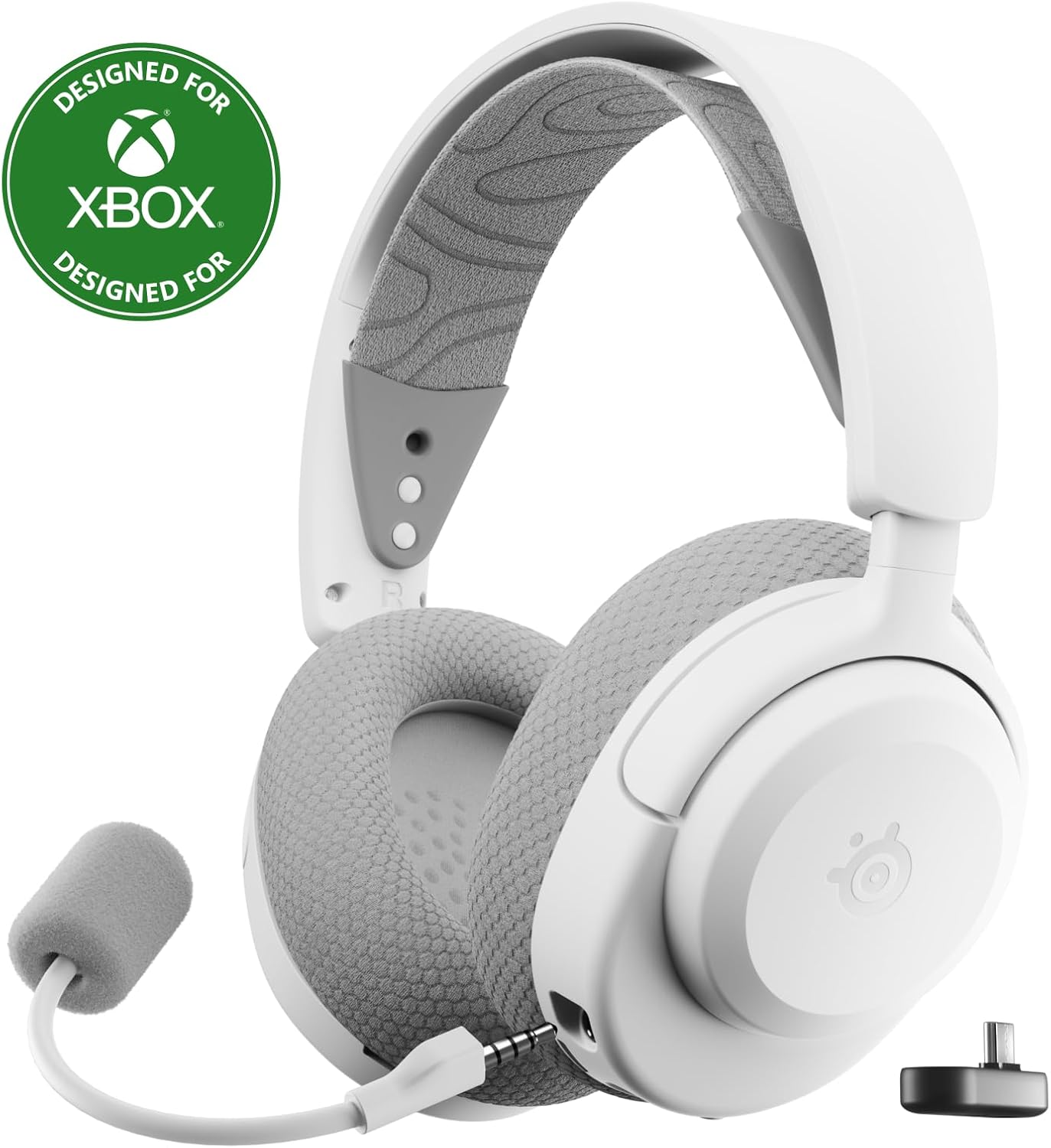 steelseries arctis nova 3x wireless multi-platform gaming headset — mobile app control — 40 hr battery — neodymium magnetic drivers — 2.4ghz/bluetooth — xbox, ps5, pc, switch, mobile — white white xbox|switch|pc