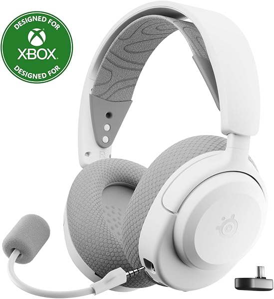 SteelSeries Arctis Nova 3X Wireless Multi-Platform Gaming Headset — Mobile App Control — 40 HR Battery — Neodymium Magnetic Drivers — 2.4GHz/Bluetooth — Xbox, PS5, PC, Switch, Mobile — White