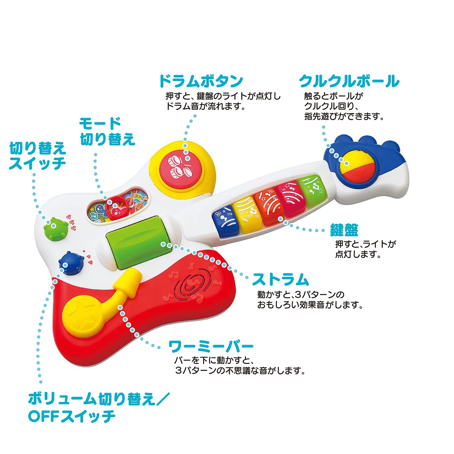 Amazon.co.jp: トイローヤル(Toyroyal) キッズギター ( 赤ちゃん用楽器