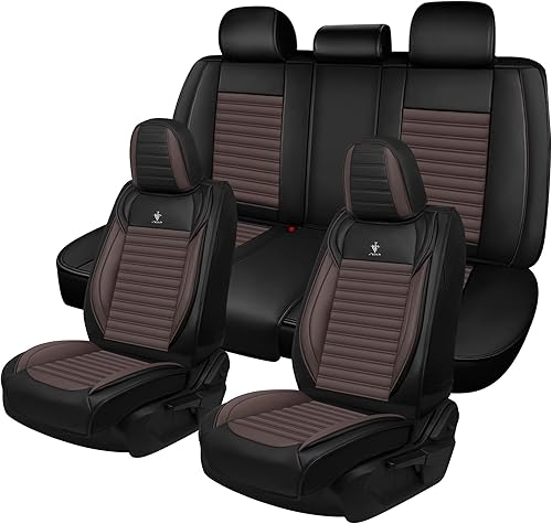 Miniatura 26 de Seat Covers Fit for Mini Convertible 2009-2025 Premium Leather Car Seat Covers, Waterproof Non-Slip and Airbag Compatible, Fashion Car Seat Black