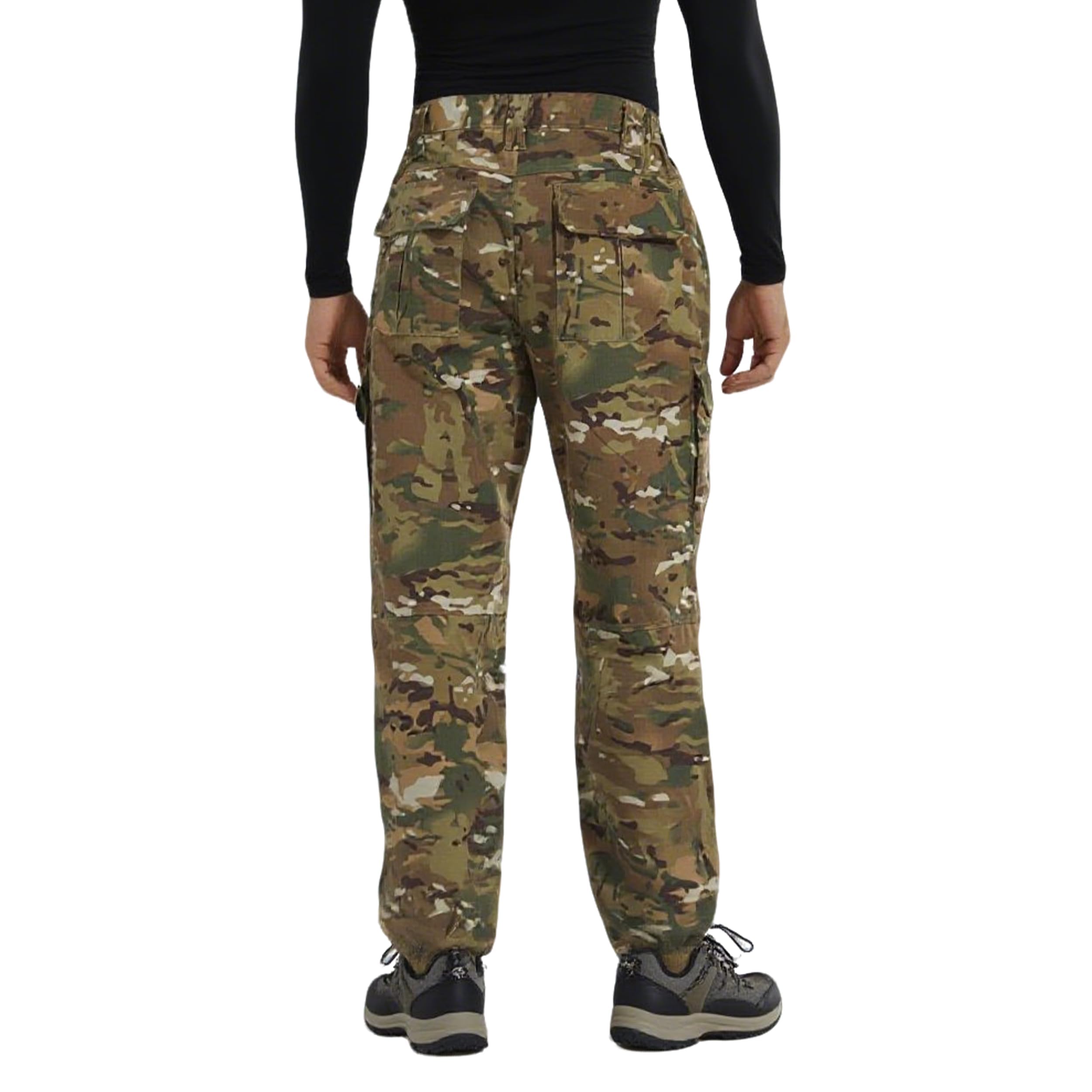 YUSHOW Pantalon Tactique Homme Randonnée Militaire Paintball Pantalon Cargo avec Poches Durable Airsoft Camouflage pour Chasse Trekking