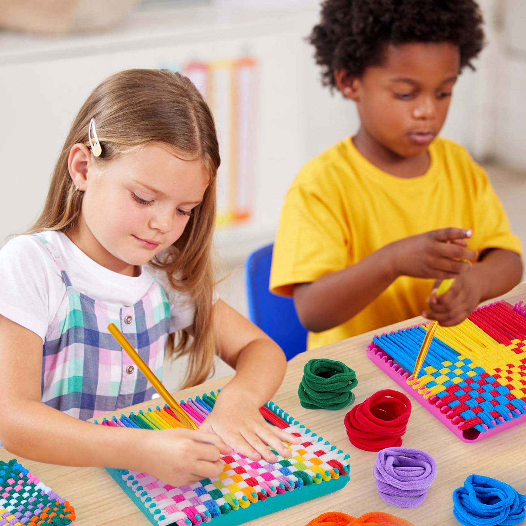 Kids Weaving Loom Kit - Make Potholders & More! -2