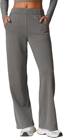 AGYMNX Womens High Waisted Baggy Sweatpants 2024 Straight Leg Fall Jogger Pants Y2k Trendy Lounge Trousers with Pockets
