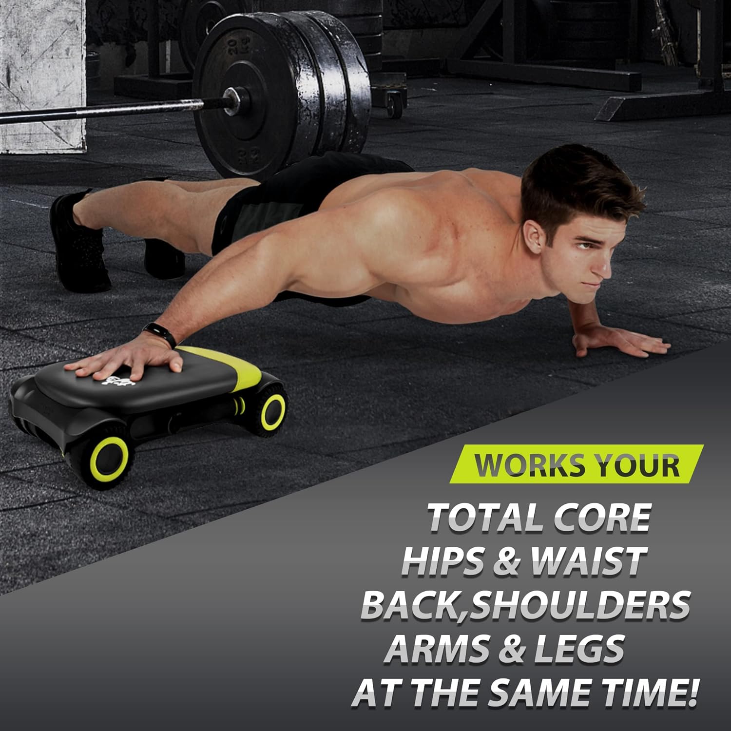 WONDER CORE Ab Roller Workout Equipment, Sit Up Exercise Equipment for Core Workout, Abdominal Exercise Machine for Home Gym