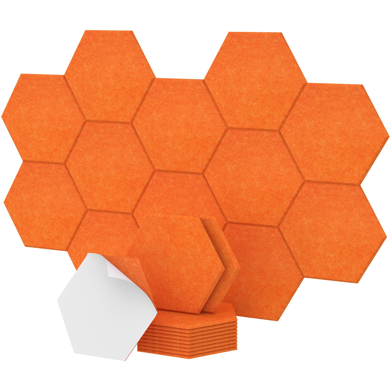 TONOR 12 Pack High Density Hexagon Acoustic Panels for Wall, 12"x 10"x 0.4"