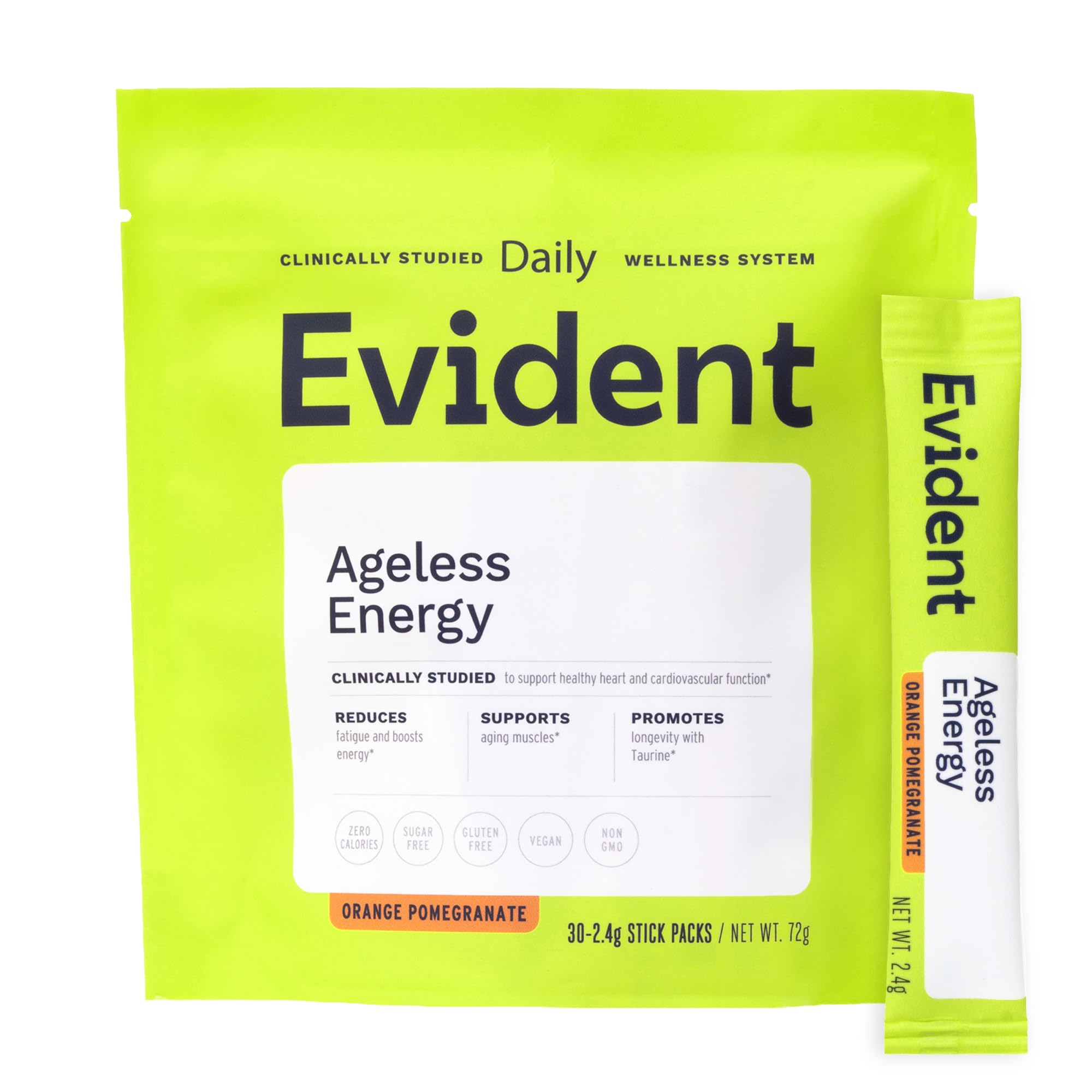 Ageless Energy by Evident – B12 Energy Supplement for Women, Caffeine Free 30 Servings (Pack of 1)