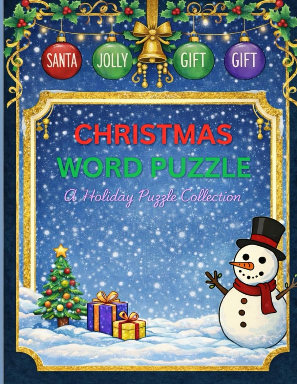 Christmas Word Puzzle for Kids and Teens: 60 Large-Print Holiday Puzzles