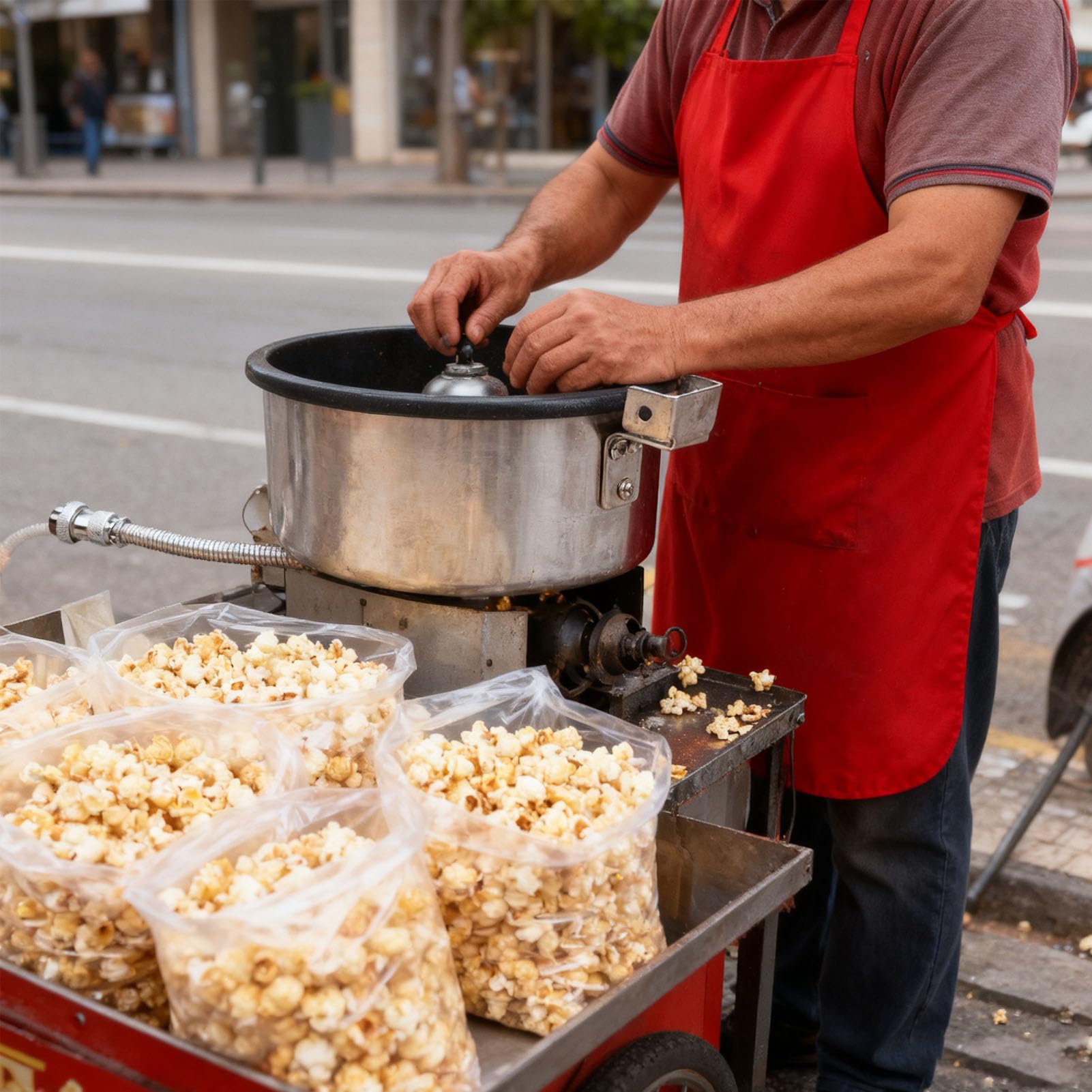 TOPINCN Máquina para Hacer Palomitas de Maíz, Máquina para Hacer Palomitas de Maíz de Acero Inoxidable para Fiestas en el Hogar, Noche de Cine, Familia, Olla para Palomitas de Maíz
