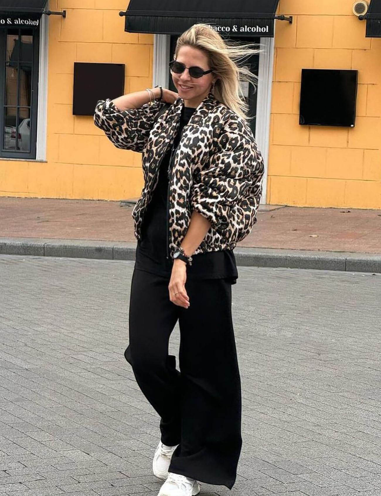 Wyeysyt Cárdigan acolchado floral para mujer, ligero, con parte delantera abierta, chaqueta acolchada