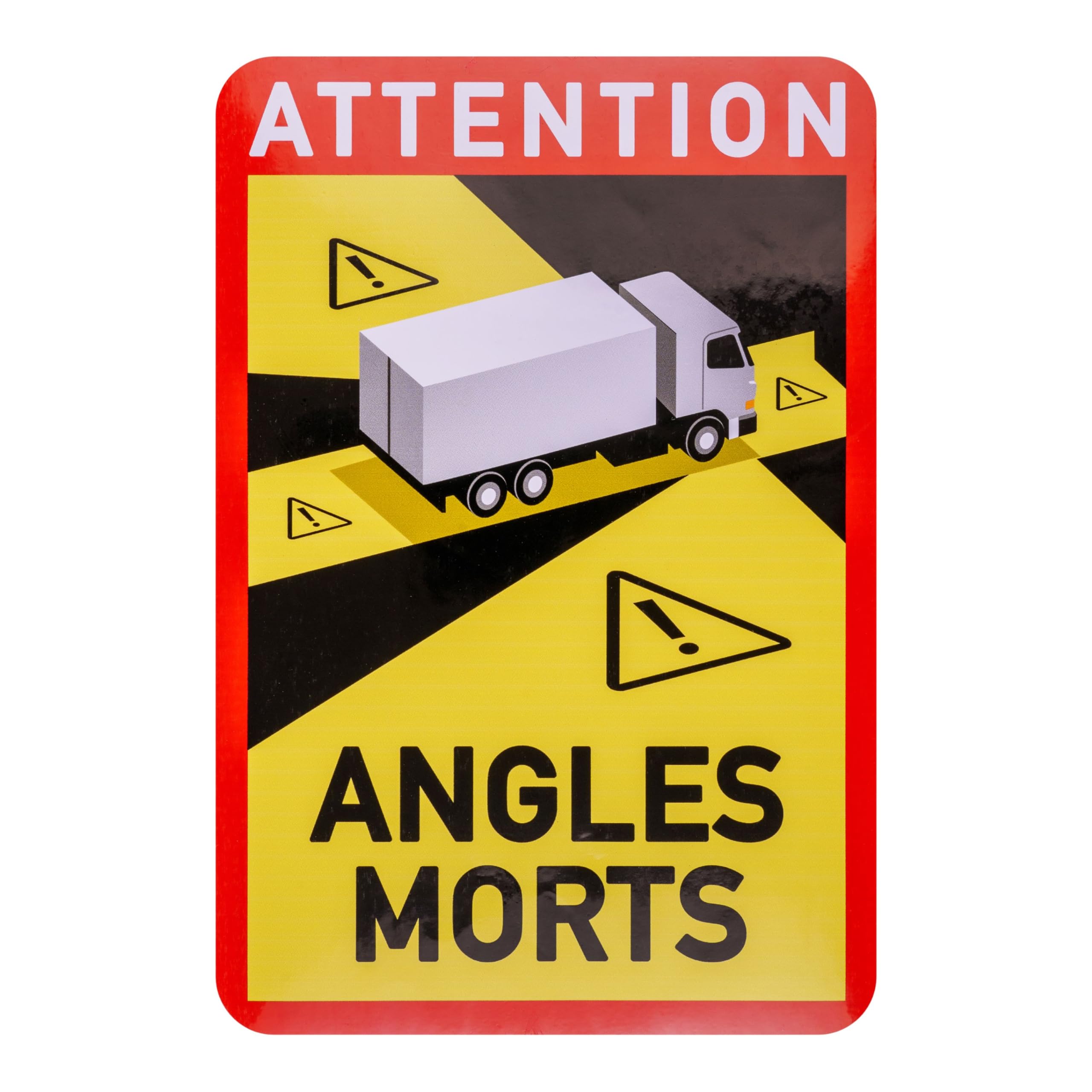 Naklejka martwego pola, 8 szt, 25 x 17 cm, folia samoprzylepna dla ciężarówek, obowiązkowa dla pojazdów silnikowych od 3,5 tony we Francji, Attention Angles Morts Sticker Truck