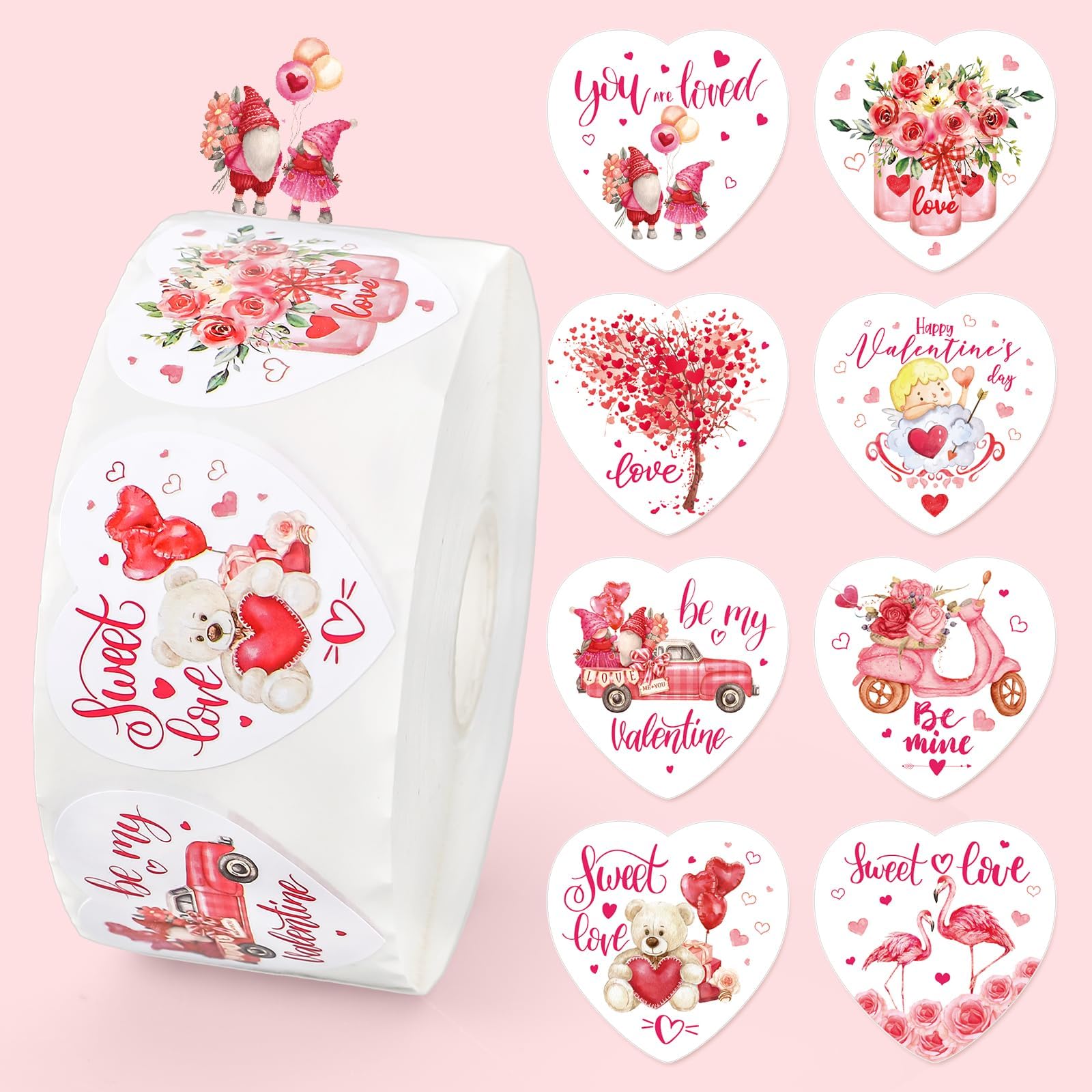 Amazon.com: WhatSign 36Pcs Valentines Day Stickers Valentine Labels ...