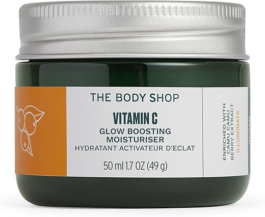 The Body Shop Vegan Vitamin C Glow Boosting Moisturiser Gel, 50 ML – Visibly Brightens | Evens Skin Tone | 48 Hr Hydration