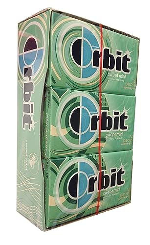 Orbit Goma de azúcar de menta dulce, paquete de 12 (14 unidades por paquete)