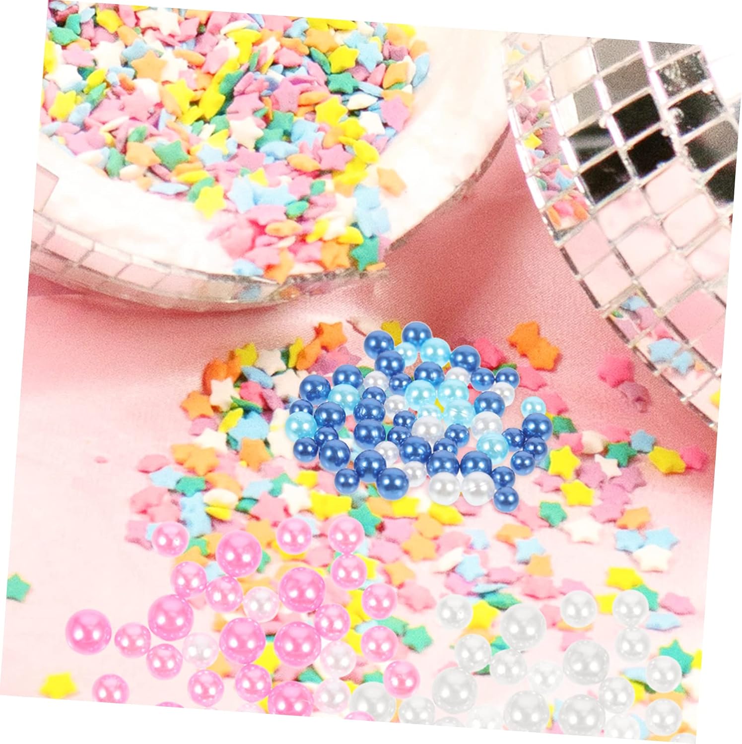PRETYZOOM 5pcs Floating Artificial Pearls Beads Undrilled Pearl Beads Fishbowl Vase Filler Balls for Centerpieces Wedding Decor