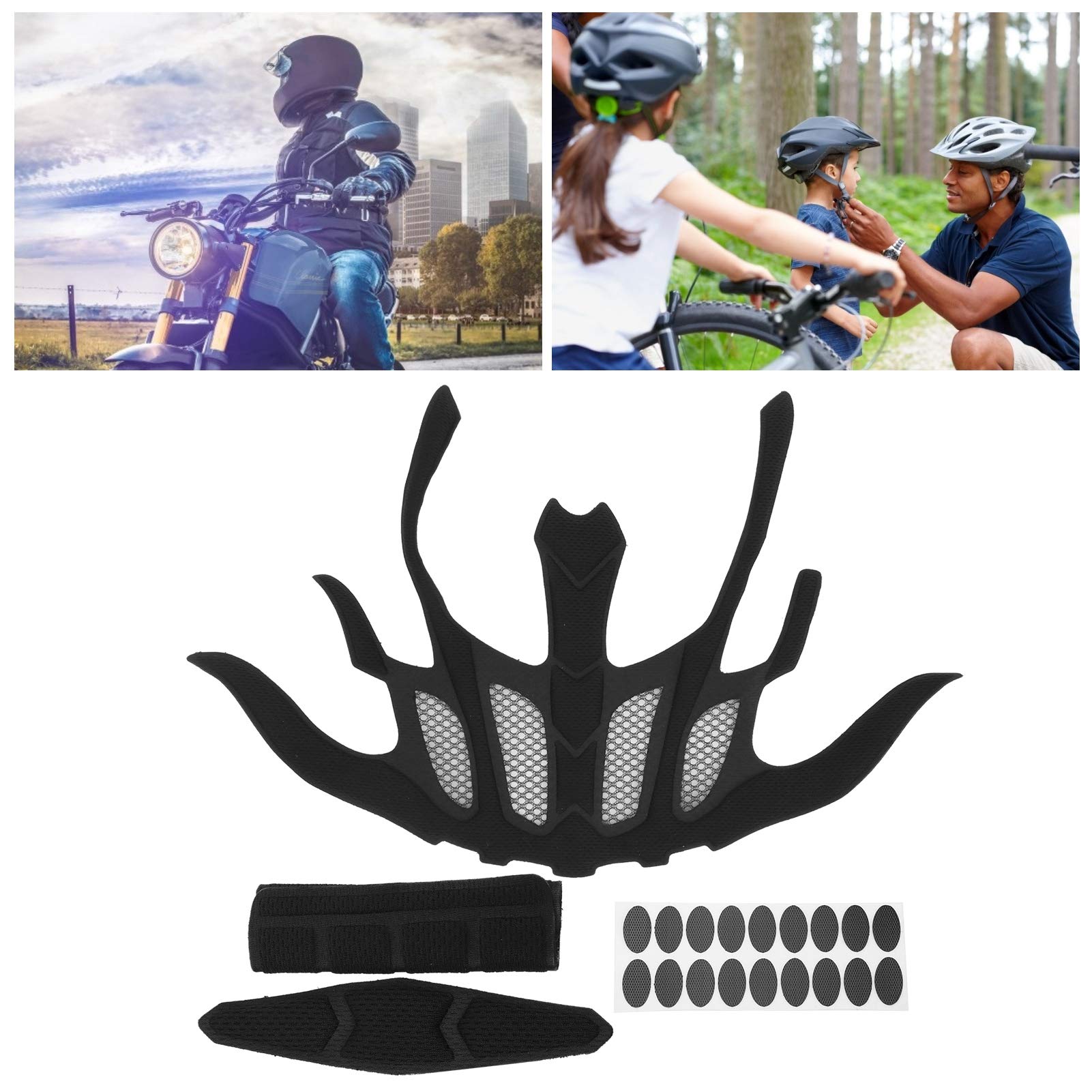 Fodera Interna Traspirante Per Casco Da Bici – In Spugna Assorbente Sudore E Rete Anti-insetti, Leggera, Per Mountain Bike E Città