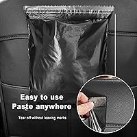 Vista 4 de Bolsas de basura desechables para automóvil, paquete de 100 unidades, bolsas de vómito, bolsas de limpieza autoadhesivas portátiles, fáciles
