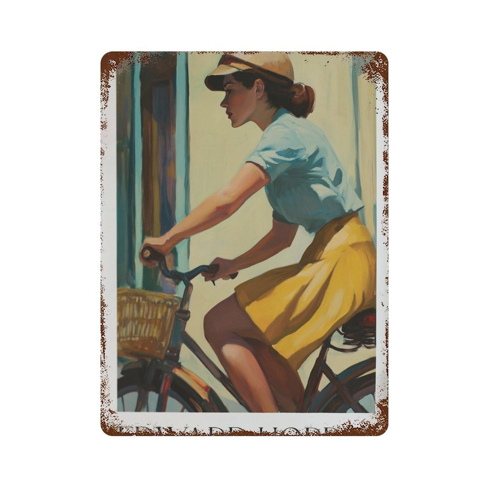 xiaoxiaoshen Edward Hopper Mid Century Modern. American Realism.2 Wall Decor Art Metal Tin Poster Modern Home Decor Art Home Bar Shop Decorations Vintage Sign 40x30cm