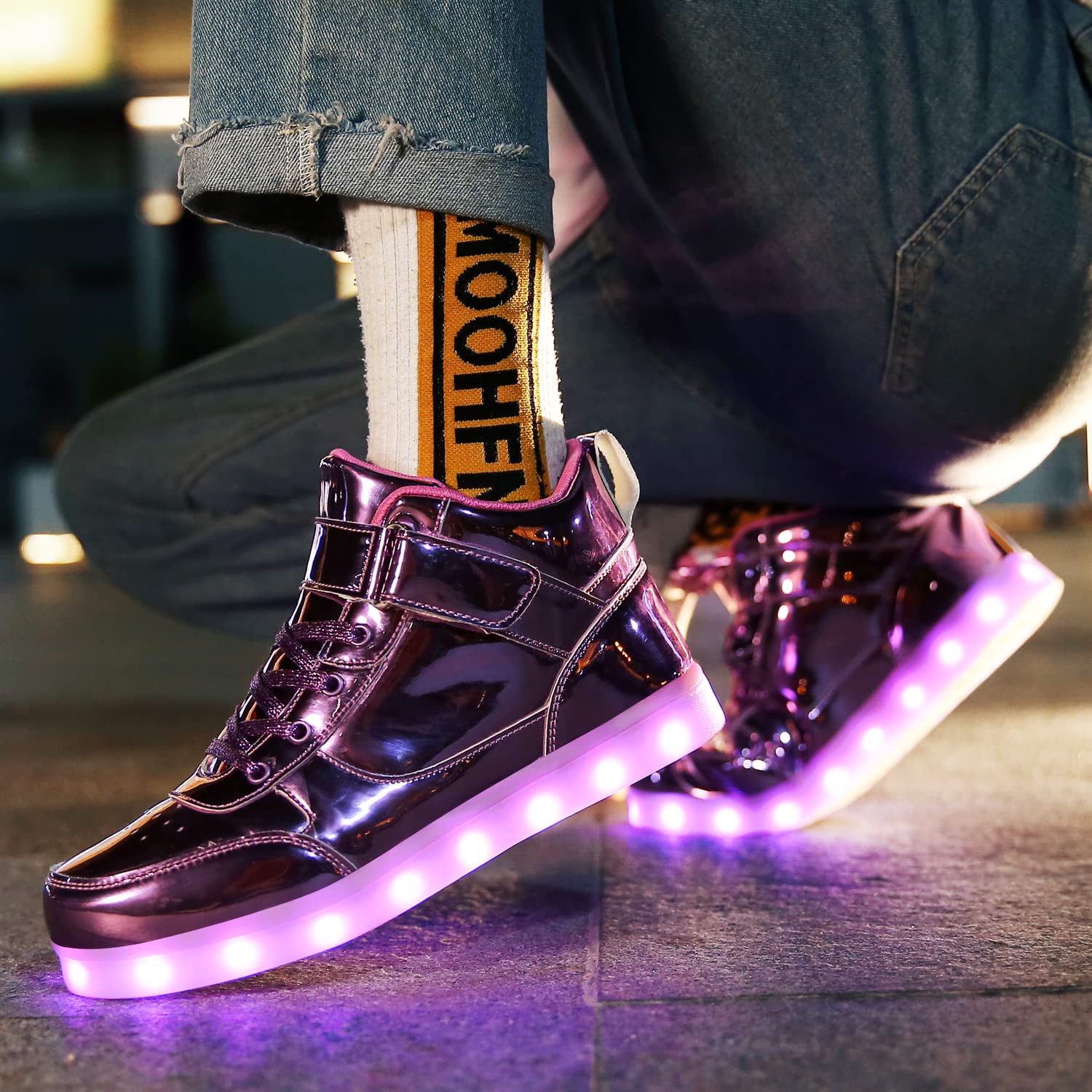 Kids Light up Shoes LED Sneakers USB Charging Flashing Trainers for Boys Girls High Top Sneakers