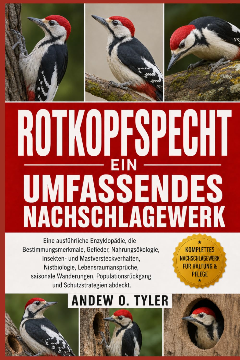 ROTKOPFSPECHT: Eine ausführliche Enzyklopädie, die Bestimmungsmerkmale, Gefieder, Nahrungsökologie, Insekten- und Mastversteckverhalten, Nistbiologie, ... und Schutzstrategien abdeckt.
