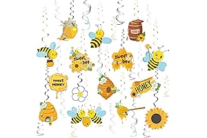 30Pcs Bumble Bee Hanging Decorations - Vibrant Buzz to Your Celebrations