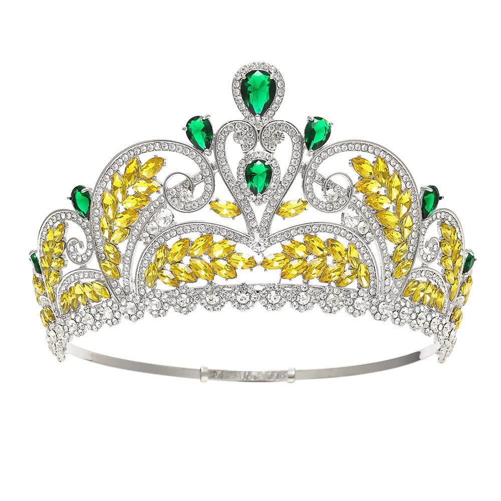Biżuteria do włosów korona tiary dla kobiet kryształowe tiary ślubne srebrne korony królowej dla kobiet Rhinestone Party korowód diadem ślubne akcesoria do włosów, czarne
