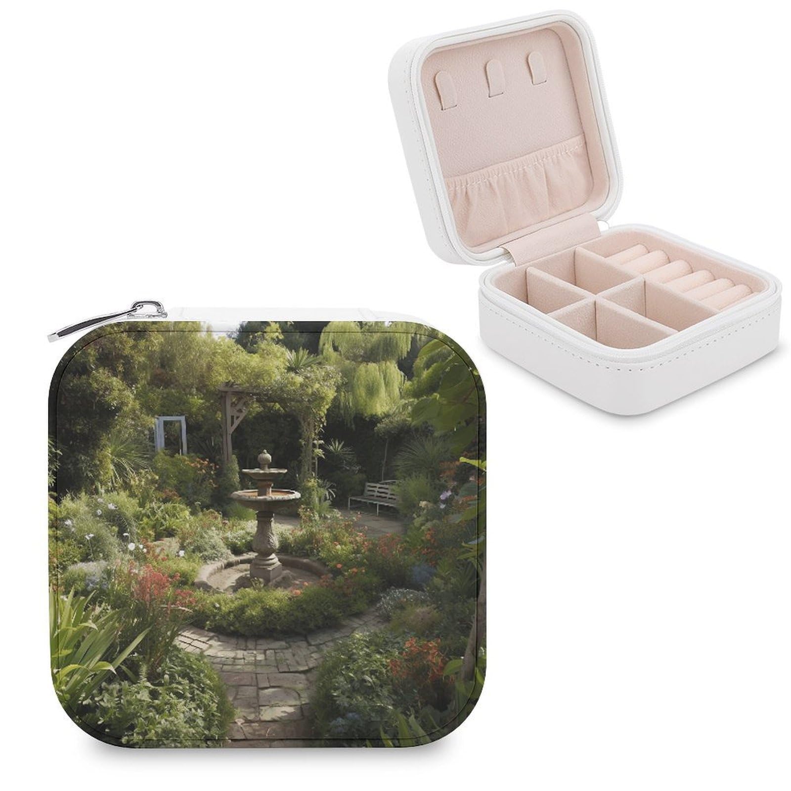 FekiLoot There Are Many Plants Jewelry Case Personalized Leather Jewelry Box Mini Travel Jewelry Case Small Portable Jewelry Organizer for Ring Earrings Necklace Bracelet