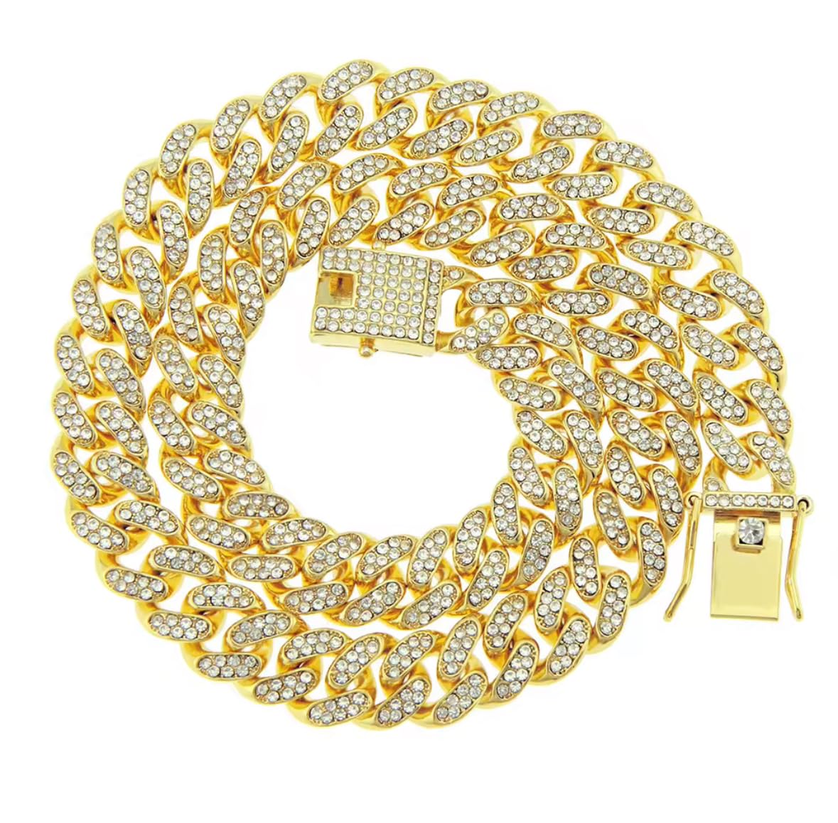 frolics india Stylish Short Necklace For Men Women American Diamond Studded Charming Rapper Style Hip Hop Fashion Chain For Women Girls Men Boys Jewellery Accessories Love Gifts-picture-25