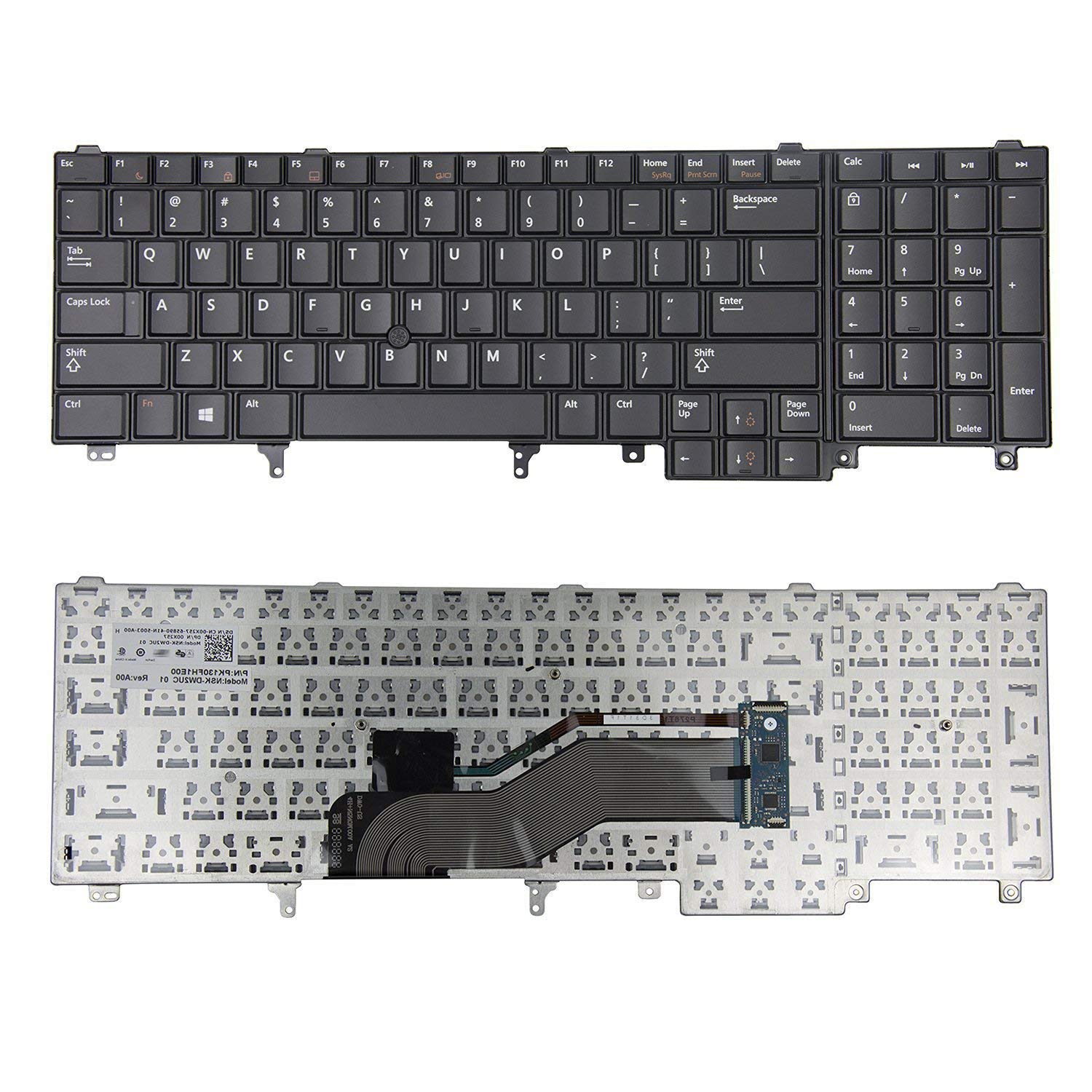 SellZone Laptop Keyboard for Dell Latitude E5520 E5520m E5530 E6520 E6530 E6540 M4600 M4700 M6600 M6700 M8F00 0M8F00 HG3G3 0HG3G3 7T425 07T425 0F5YDT F5YDT NSK-DW0UC 01 PK130FH1A00 NSK-DW2BC