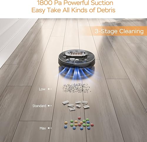Miniatura 3 de Geek Smart Robot aspirador G6, succión de 1800 Pa, superfino, limpia el suelo duro a la alfombra