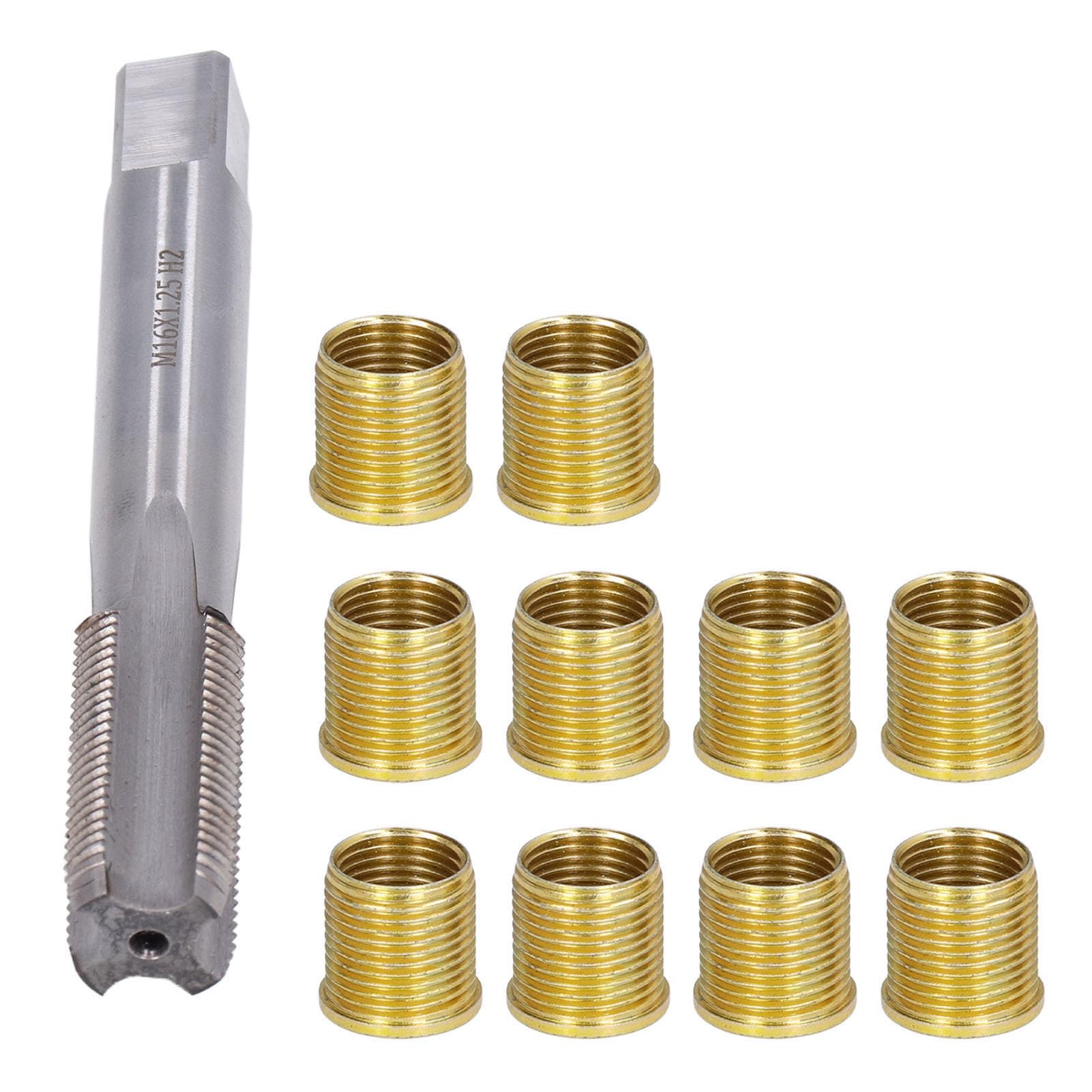 Kit di Riparazione Filetti Candela - Strumenti M14x1.25 e M16x1.25 per Motori a Benzina, Inclusi Inserti in Acciaio Inossidabile