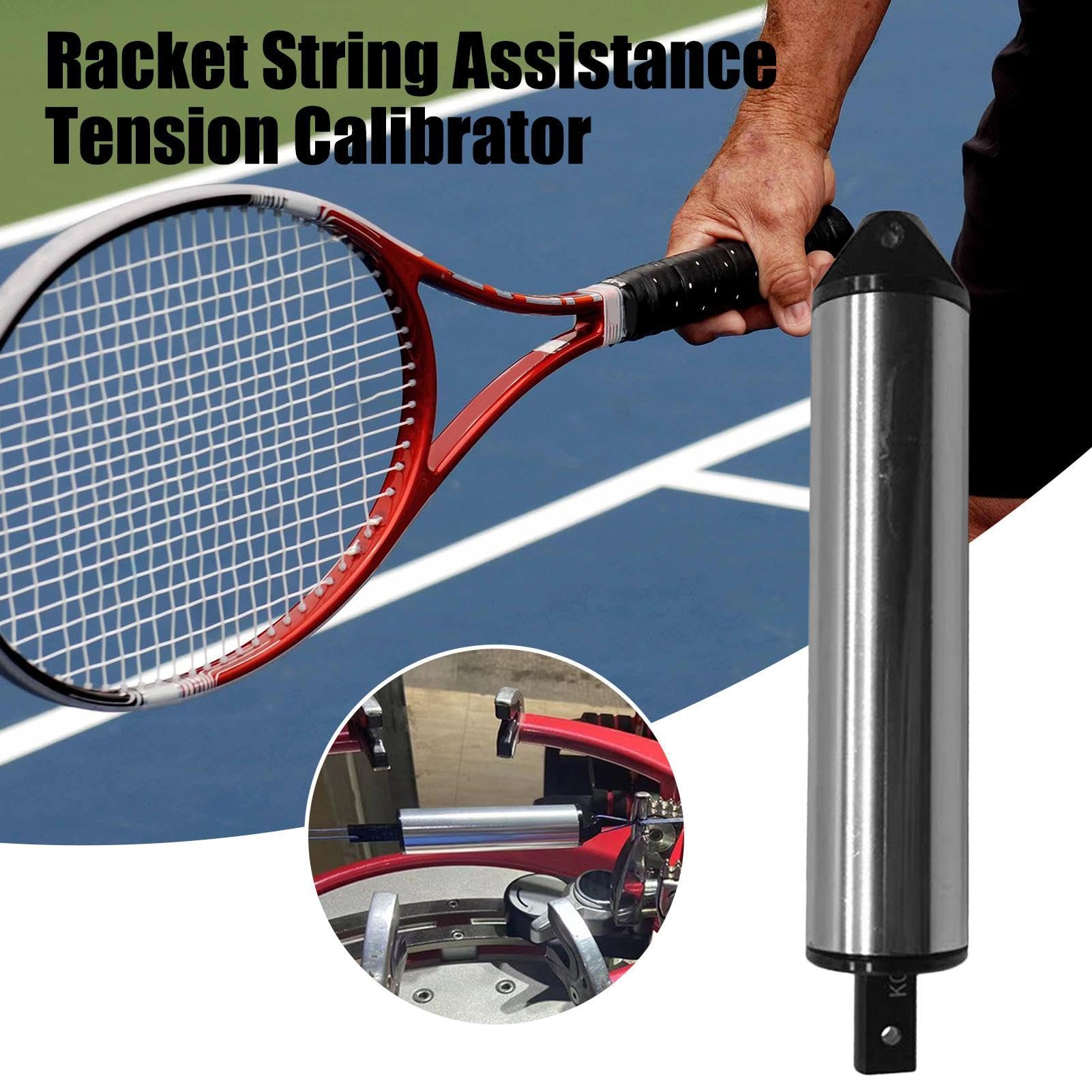 Tensiometro per corda da tennis – Misuratore di tensione della corda professionale, tester di tensione della racchetta da tennis | Tensione della corda precisa perfetta, strumento di misurazione per