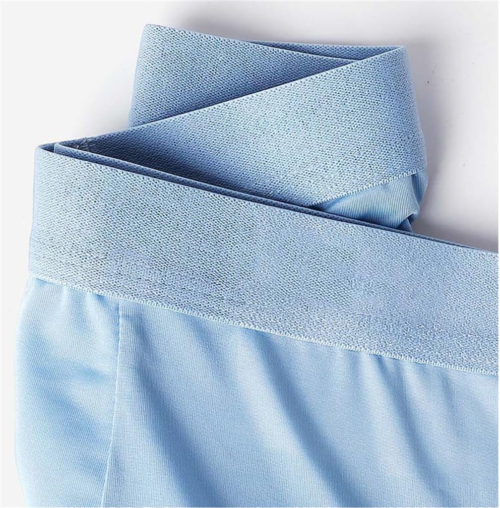 HBJWOV Men's Ice Silk Underwear Flat Angle Graphene Mid Rise Shorts Quadrangle Pants Men's Bottom Shorts