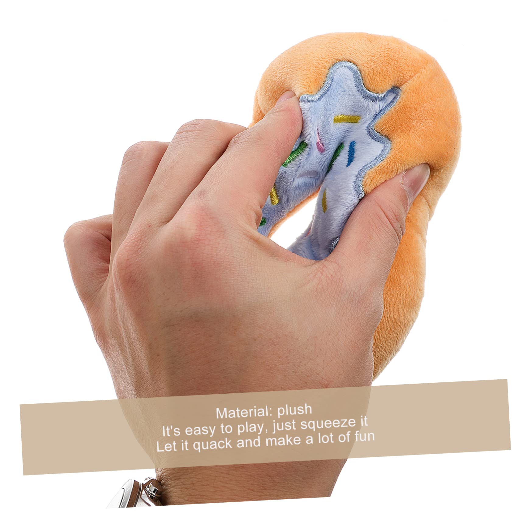 ifundom 4 Giocattoli per Donut Peluche con Suono Morbidi e Resistenti per Stimolare e Lintrattenimento Dei