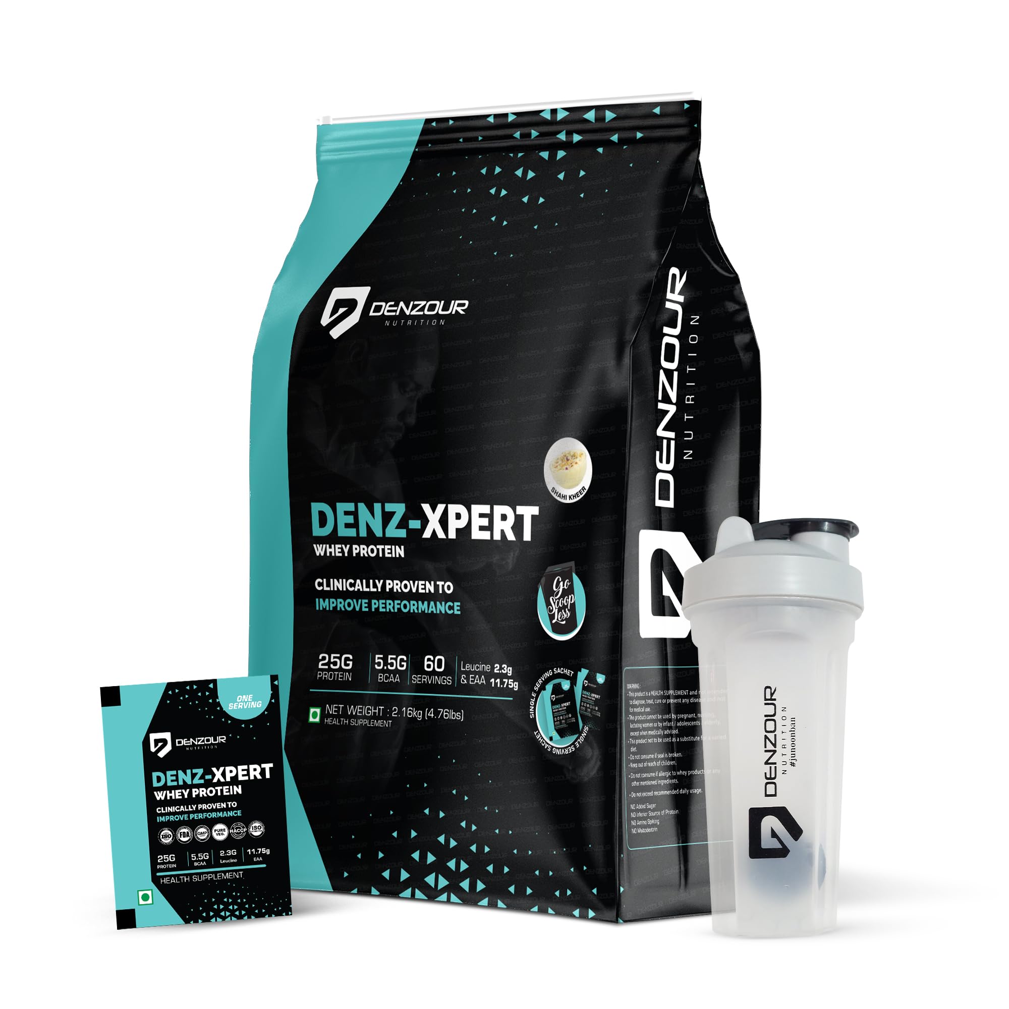 DENZOUR NUTRITION Denz - Xpert Whey Protein with Shaker | Easy Digesting Muscle Recovery, Muscle Growth & Improved Strength | 25gm Protein, 5.5g BCAA- 60 Sachet, Shahi Kheer- 2.16Kg/4.76 lbs (60 Servings) (B0DF5NHNC3) Amazon Price History, Amazon Price Tracker