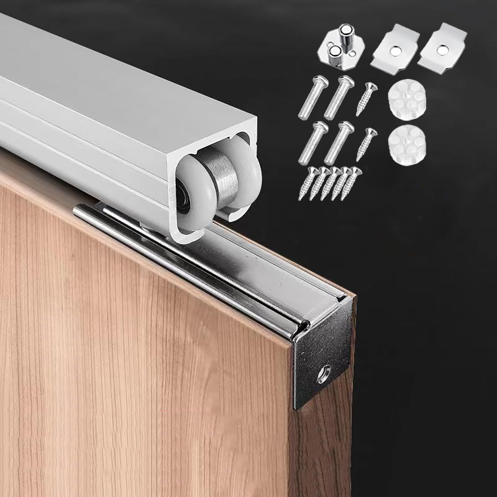 Kit rail porte coulissante robuste stop aux portes qui grincent