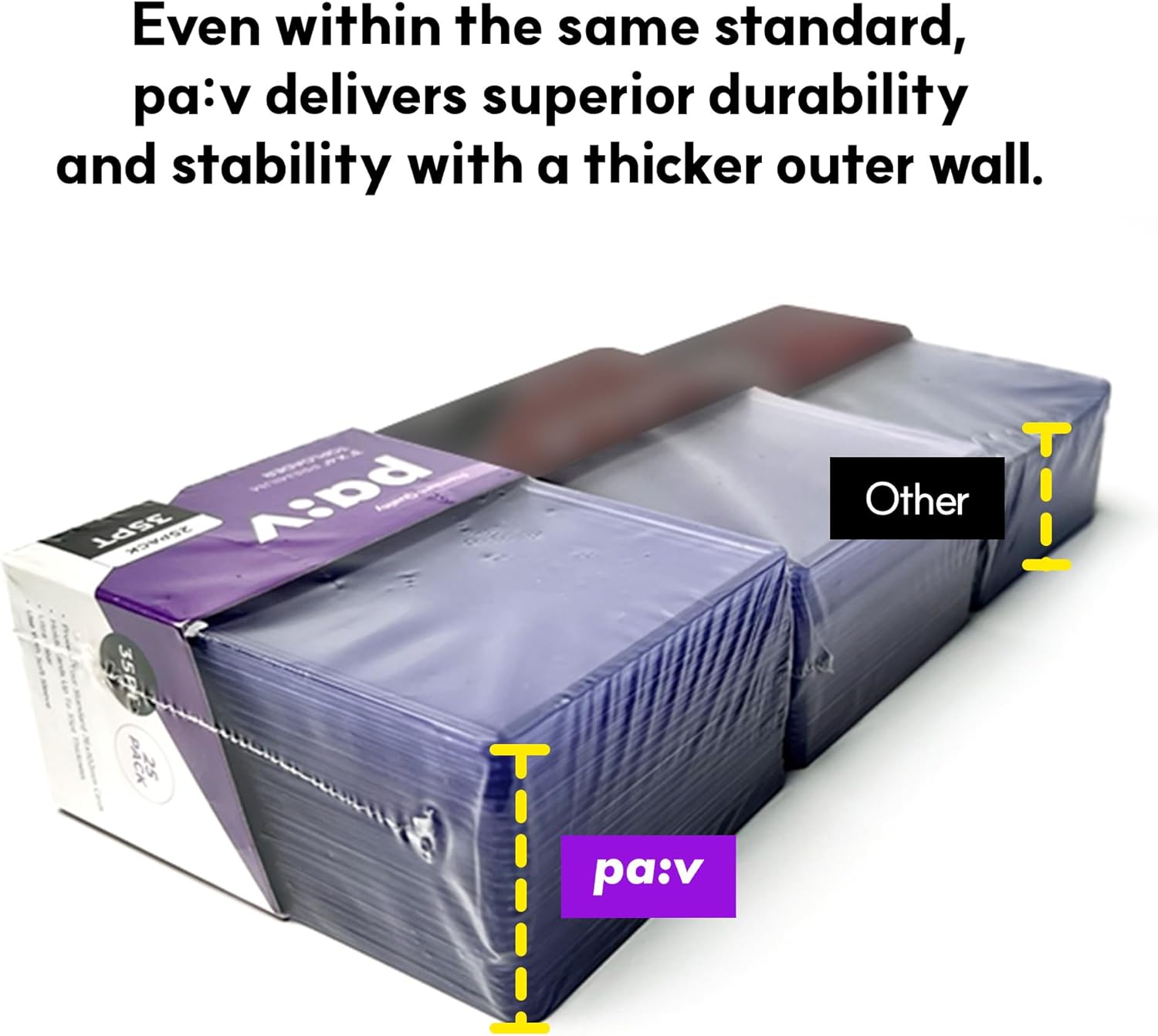 35PT Extra-Rigid Top Loaders for Cards (25 Pack) – Ultra Clear Hard Plastic Card Sleeves for Trading Cards, Collectible Cards & Sports Cards – Thick Trading Card Top Loaders & Hard Card Protectors